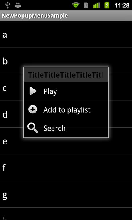 android menu