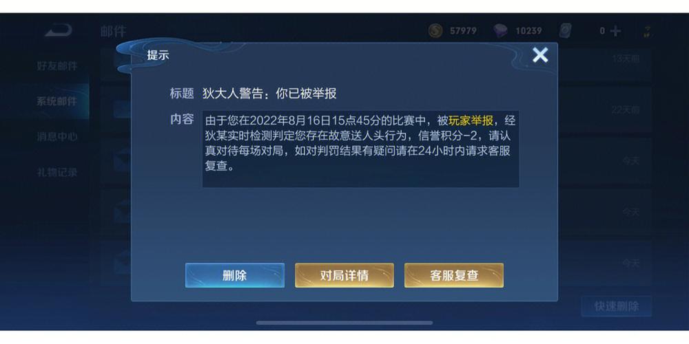 王者里面怎么看自己举报的人