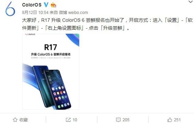 r11coloros6尝鲜包