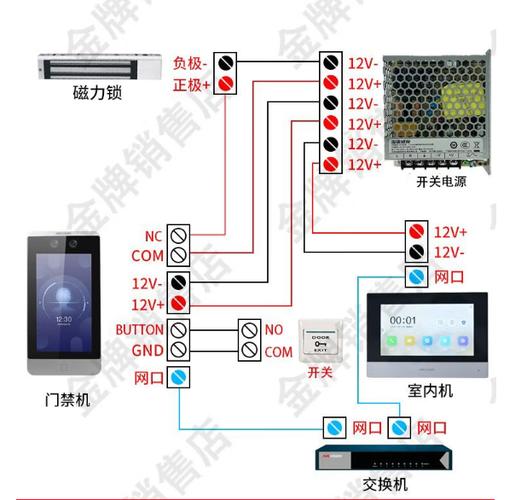 门禁系统6根线接线